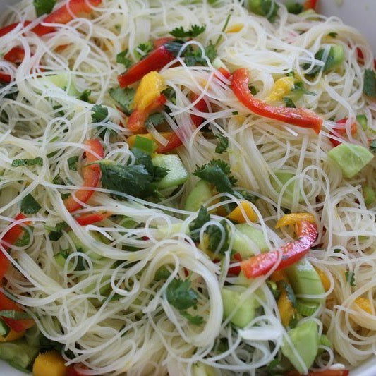 Mango-Cucumber Rice Noodle Salad
