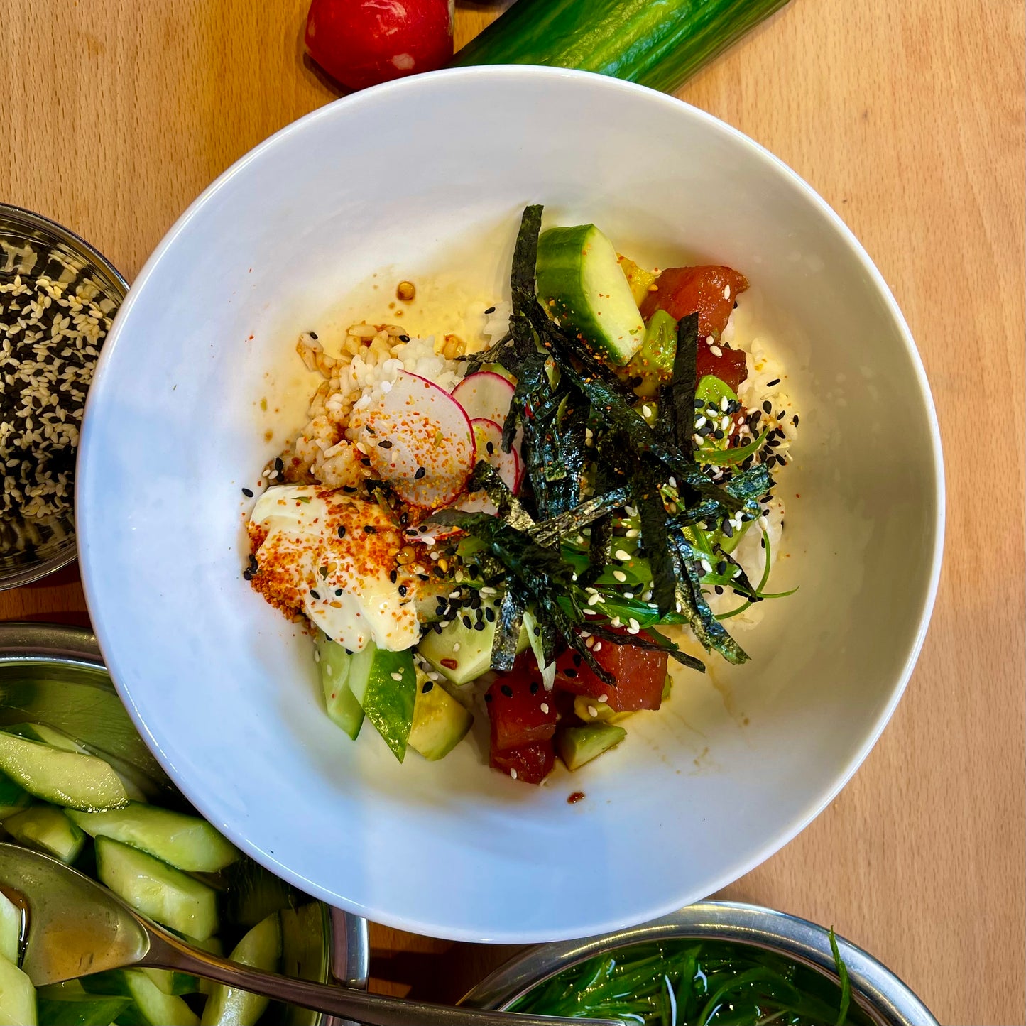 Build Your Own Tuna Poke Bowl