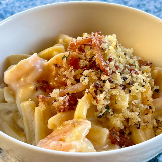 Comfy Pants Date Night- Seafood Mac & Cheese
