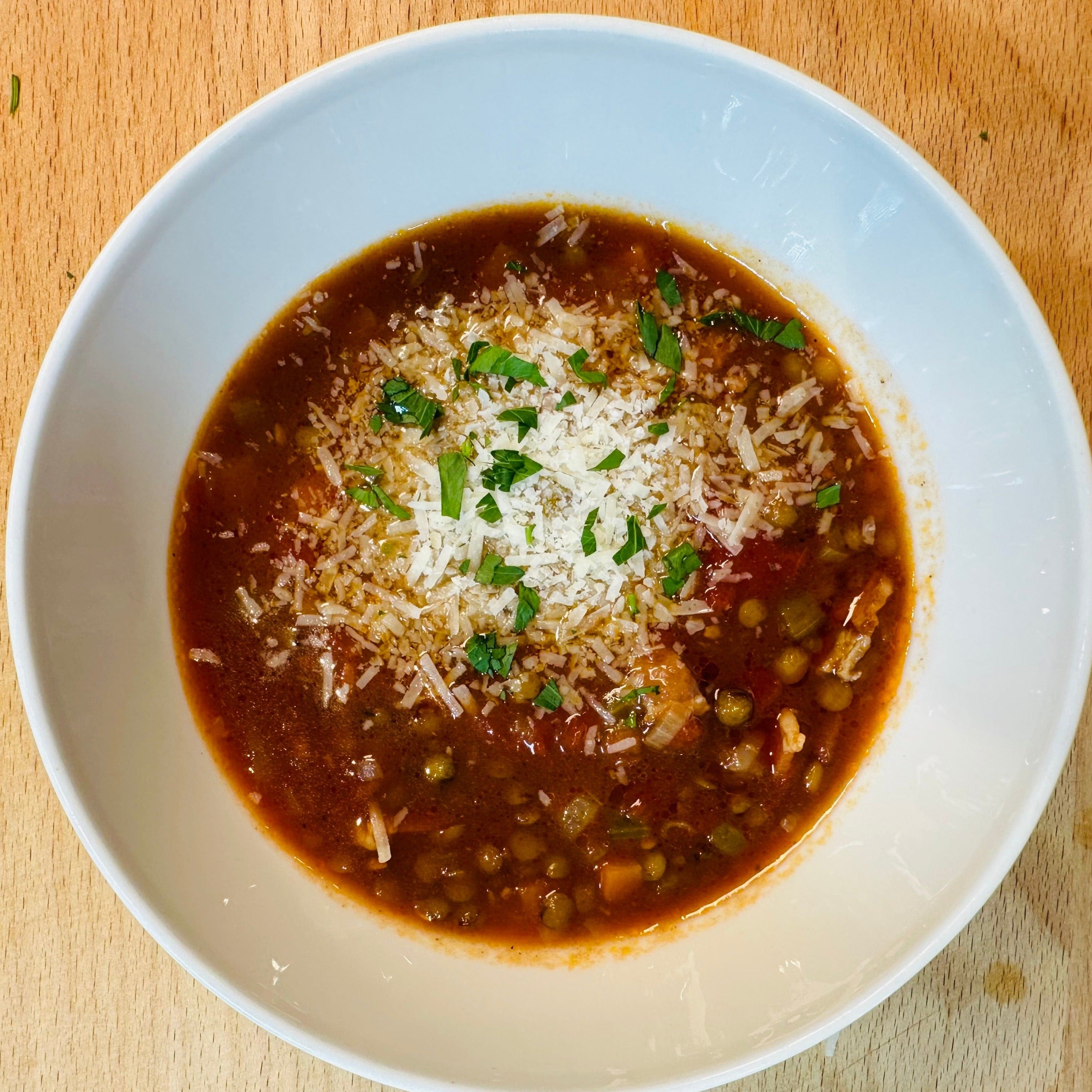 Italian Lentil & Bacon Soup