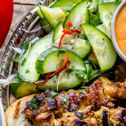 Chicken Satay & Fresh Roll Salad